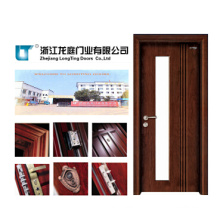 Entrance Solid Wooden Door with Glass (LTS-203)